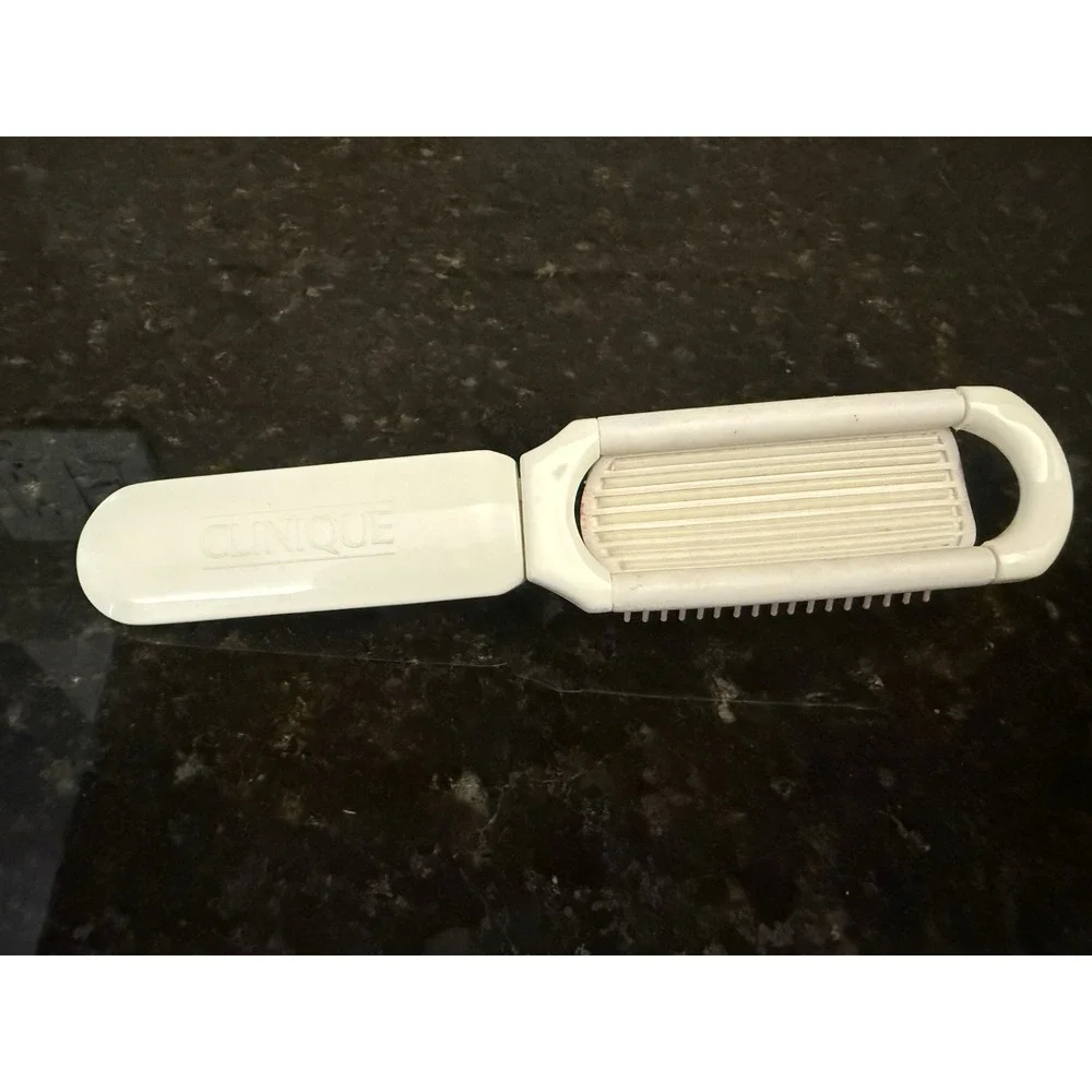 Clinique Foldable Hair Brush Travel Size Folds in Half with‎ Mirror Vintage